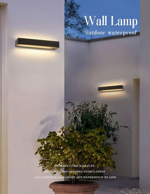 Adjustable angle outdoor waterproof outdoor wall lamp garden wiring wall lamp simple and high-end aluminum wall lamp