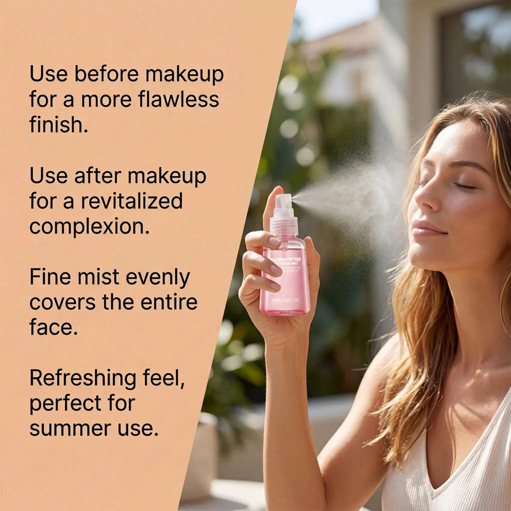Collagen Peptide Jelly Mist Serum Facial Rejuvenation Deep Hydration Moisturizing  Firming Plumping Refreshing Face Care Mist