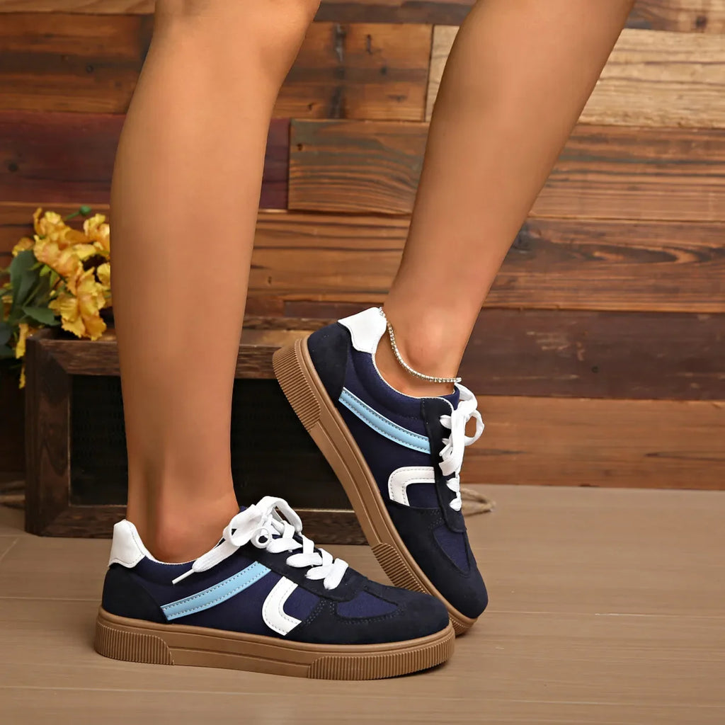 Women's Flat Bottom Sports Shoes Hot Sale Mixed Colors Spring Autumn New Style Sneakers Casual Leisure Student Flats Rubber Sole