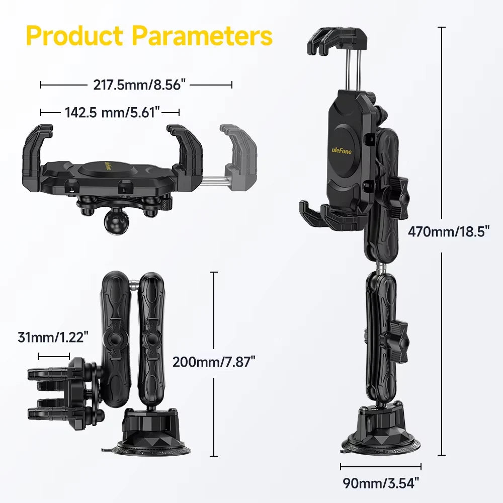 Ulefone UAN02 Armor Mount Max Car Phone Tablet Holder/For Armor Pad 3 Pro/Armor Pad Pro/Armor Pad 4 Ultra