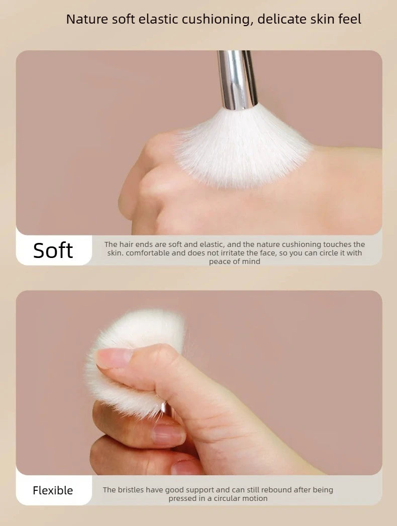 Facial Cleanser Brush Soft Face Massage Fan Wash Brush Pore Cleanning Exfoliating Beauty Face Mask Brush Portable Skin Care Tool