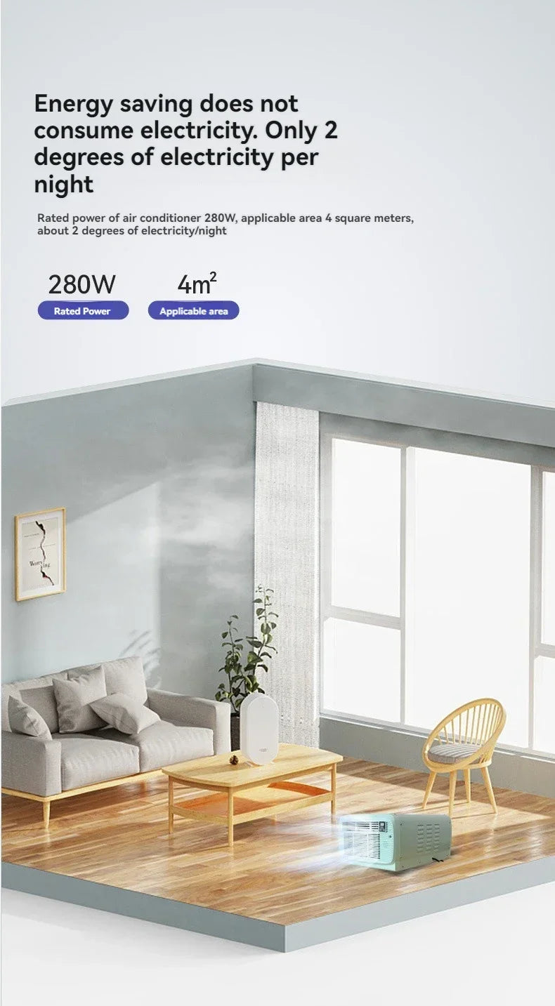 220v 650W Portable Air Conditioner Hot Selling Upgrade Refrigeration Outdoor Camping Tent Small Air Conditioner