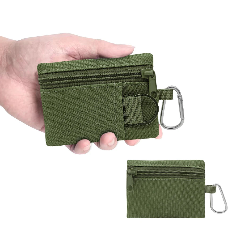 1PCS Mini Tactical Wallet Men's EDC Molle Pouch Portable Key Card Case Coin Purse Hunting Bag Zipper Pack Multifunctional Bag