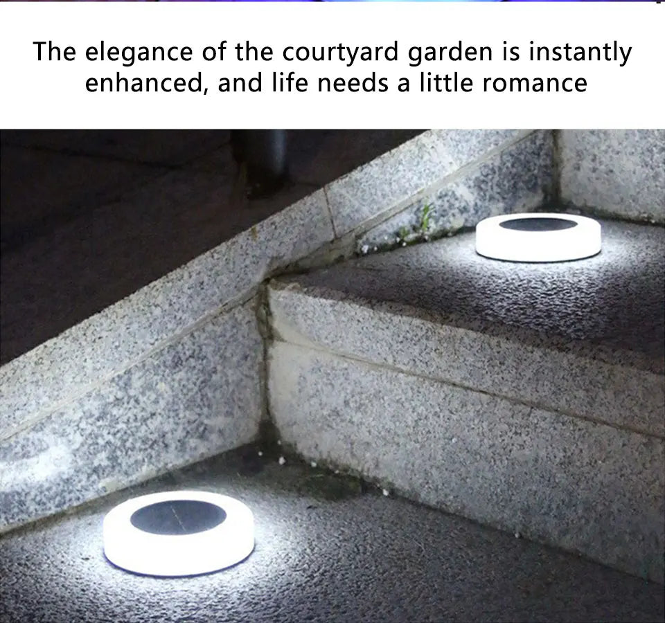 4PCS Solar Fog Geographic Lights Outdoor Lawn Lights Waterproof Lawn Lights Landscape Decorative Garden Stairs Lights