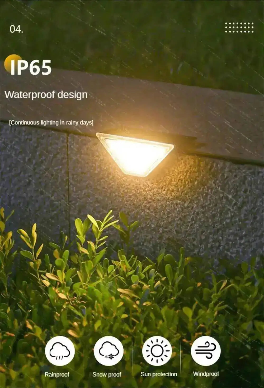 1-16PCS Solar Lights for Outdoors Stair Lamps Warm White LED Step Light, IP65 Waterproof Steps, Garden, Walkway, Stairs Path
