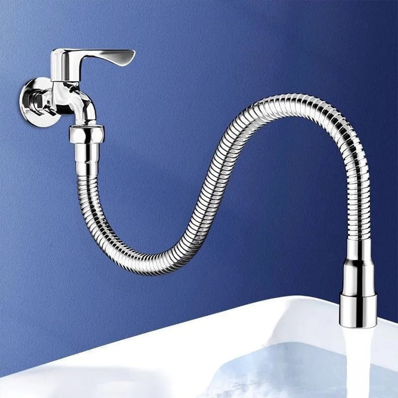 1080° Rotation Stainless Steel Kitchen Faucet Sprinkler Extender Bubbler Water-saving Device Lengthening Splash Sprinkler Spray