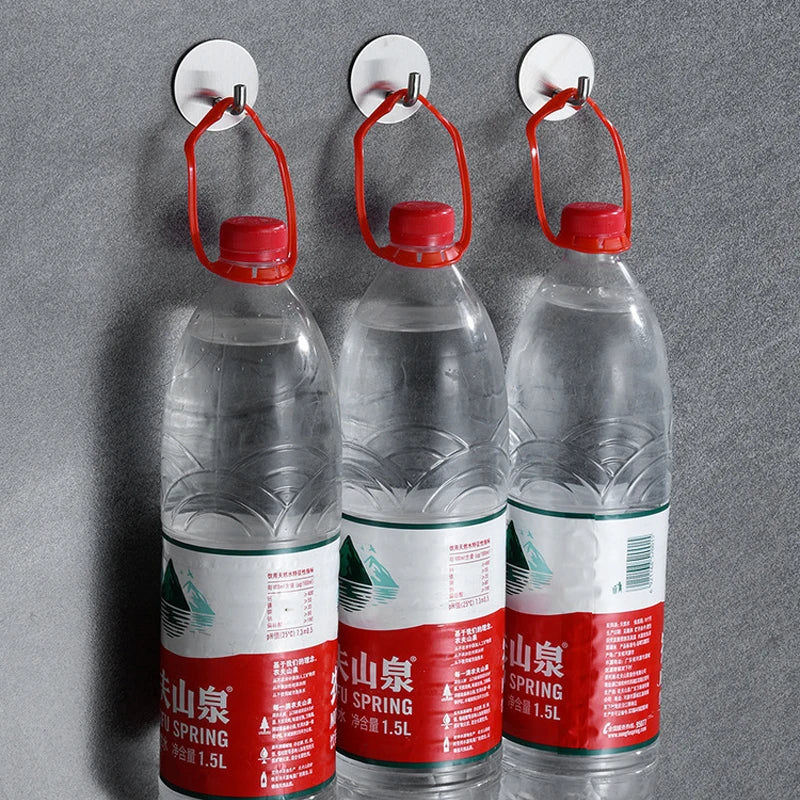 4pcs Stainless Steel Wall Hook Storage Hanger for Key Bag Clothes Waterproof Kitchen Bathroom Robe Towel Hook Organizer Accessor
