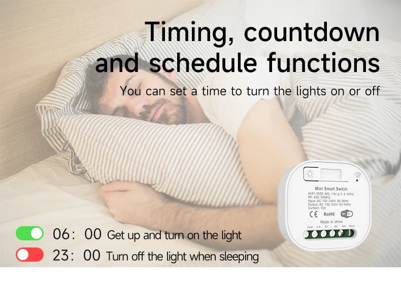 Outdoor Waterproof Smart Light Switch 1/2/3 Gang Tuya WiFi Self Powered No Battery Required with App & Voice Remote Control