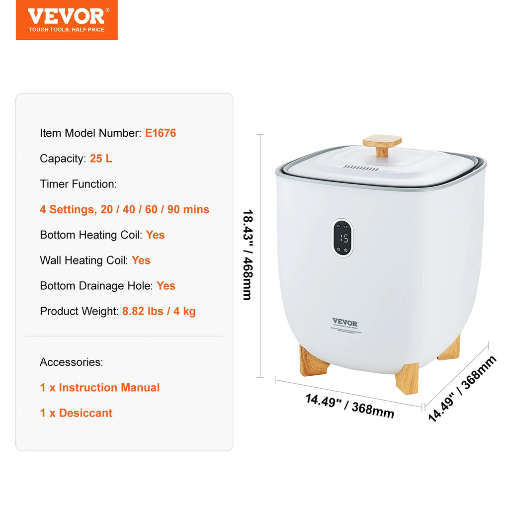 SucceBuy Towel Warmer 20L/25L/35L Towel Warmer Bucket with Auto Shut Off Child Lock LED Screen for Bathroom Spa Bathrobe Blanket