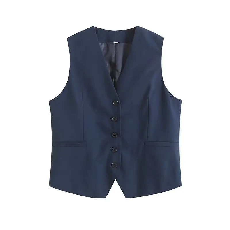 Retro Linen Office Lady Women Suits V Neck Vest Blazer Commuter Wide Leg Shorts Fashion 2024 Summer Vintage 2 Piece work clothes