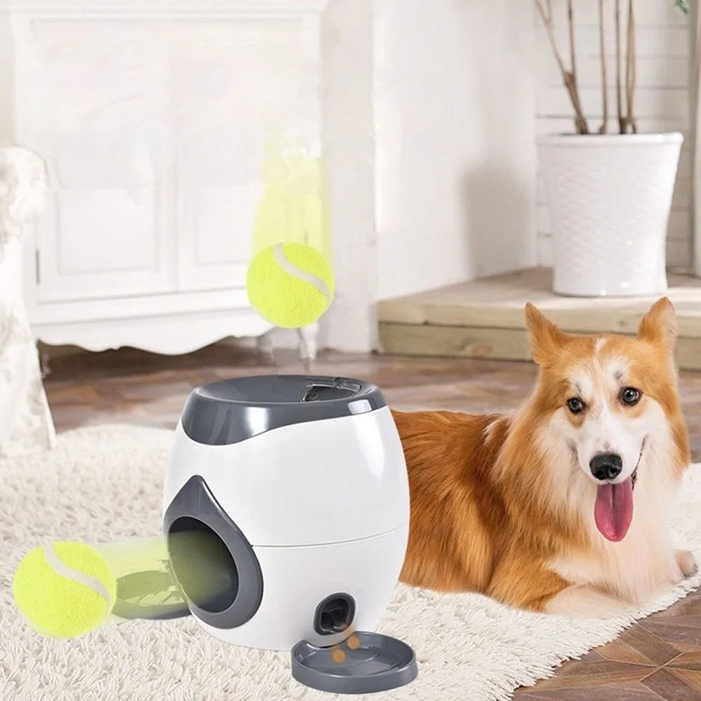 Automatic Dog Ball Launcher Dog Tennis Food Reward Machine Interactive Dog Ball Thrower Dog Tennis Balls Feeder for Dogs