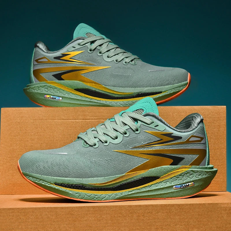 New Running Shoes Men Casual Carbon Board Marathon Sports Breathable Lightweight Women's Comfortable Athletic Antiskid Sneakers