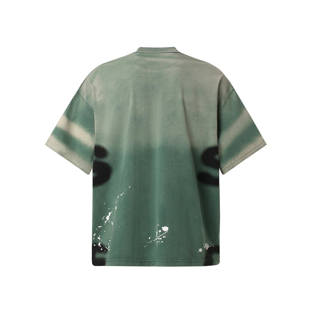 Hip Hop T-Shirt Men Streetwear 2025 Letter Graffiti Tie Dye T Shirt Harajuku Cotton Unisex Tops Tees Y2K Clothing