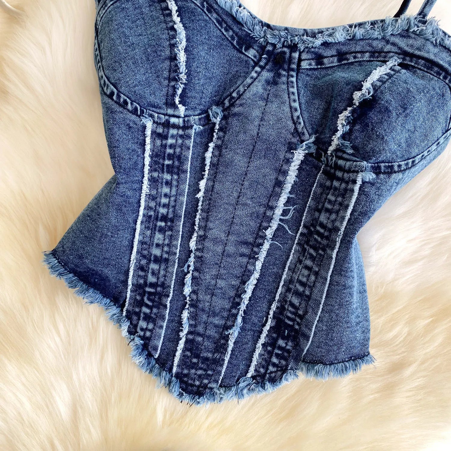 Two Pieces Women Pant Set Denim Matching Set Solid Camisole Sleeveless Top Zipper Fly Empire Waist Full Length Pants 2026 Summer