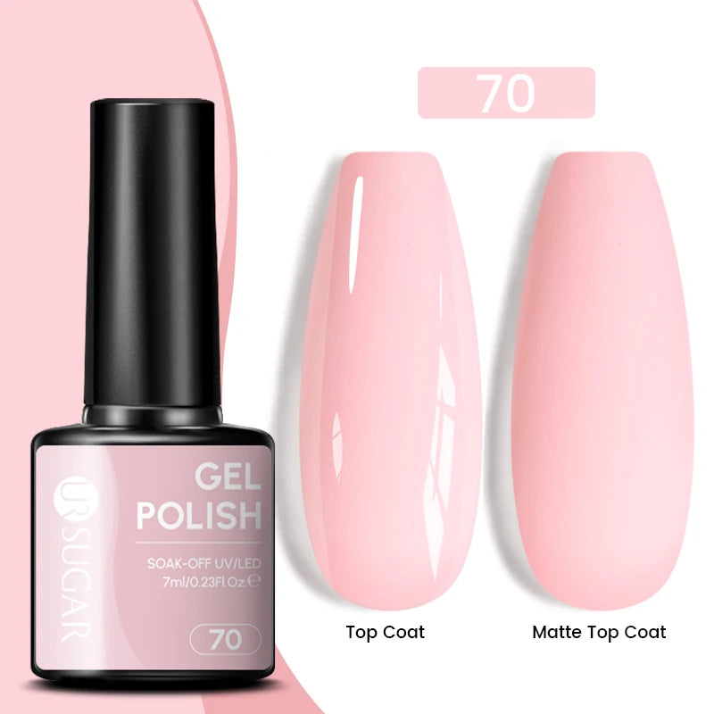 UR SUGAR 7ML Valentine’s Day Gel Nail Polish 107 Colors Classic Black Red Glitter Semi Permanent Autumn Soak Off UV Gel Varnish