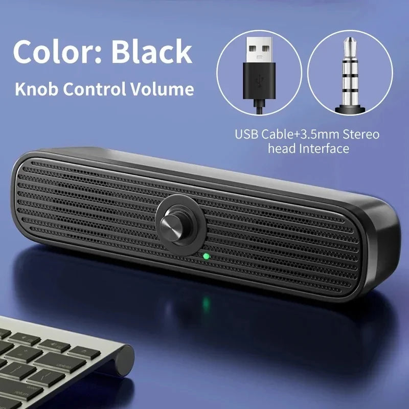 NEW Surround Desktop PC Speaker Home Stereo 3.5Stereo USB Soundbar System Computer TV Phone HIFI Subwoofer Wired Strong Bass