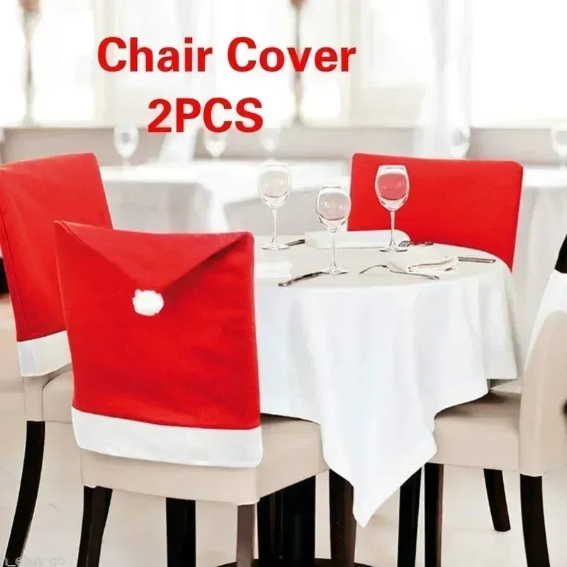 Christmas Chair Decoration Set Home Christmas Decoration Cartoon Chair Set Christmas Decoration Supplies christmas chair cover