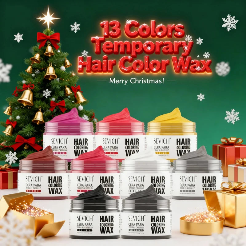 Christmas Hair Colour Wax Easy To Wash DIY Dye Hair Mud Immediate Dying for Eyebrow Beards Coloring Temporary Hair Colour Cream