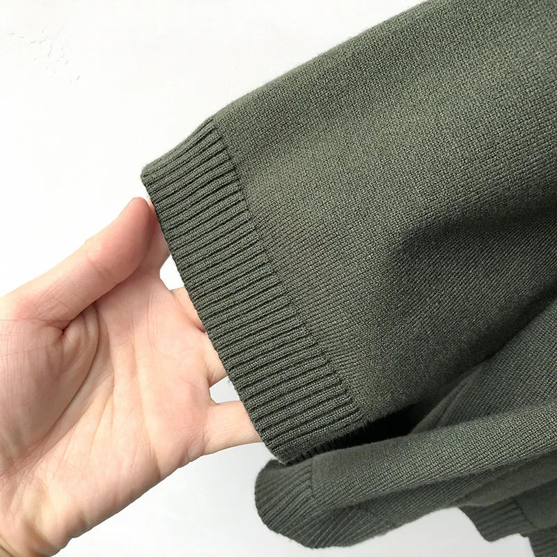Johnature Women Cardigan Sweaters Solid Color Loose V-Neck Long Sleeve Coats 2025 Autumn New Button Pockets Female Sweaters