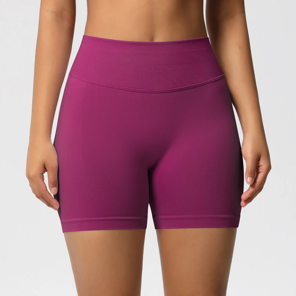 Women Shorts Low Ribbed Waist Band Yoga Shorts Seamless Scrunch Bum Workout Gym Shorts Booty Hight Stretch Running Shorts