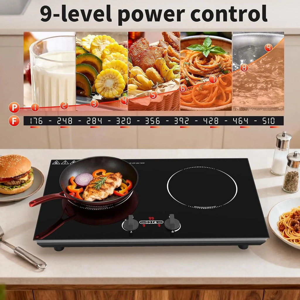 Induction Cooktop 4000 W Countertop burners with Knob Control