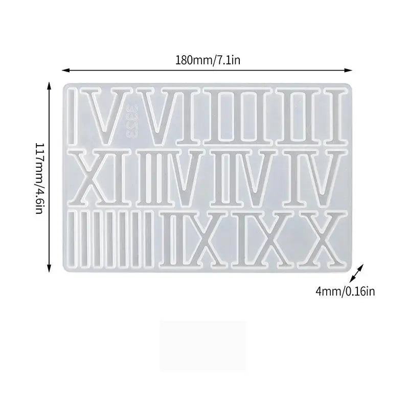 Round Clock Epoxy Resin Silicone Mold Arabic Roman Numbers Flower Leaf Clock Mould Wall Decor DIY Resin Crafts Casting Mold