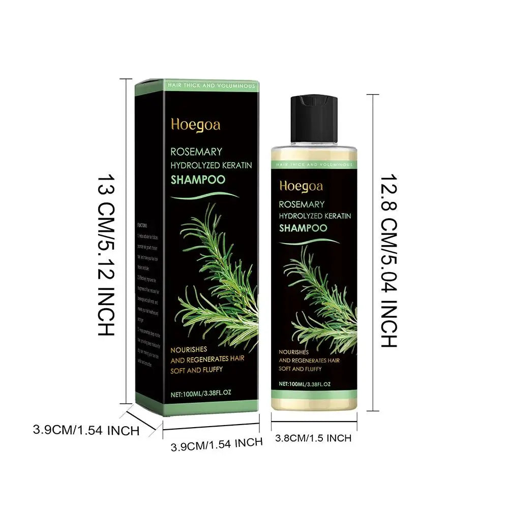 1/2PCs Rosemary Hair Growth Shampoo Thickening Hydrolyzed Keratin Dry Frizzy Damaged Repair Moisturizing Scalp Cleaning Shampoo