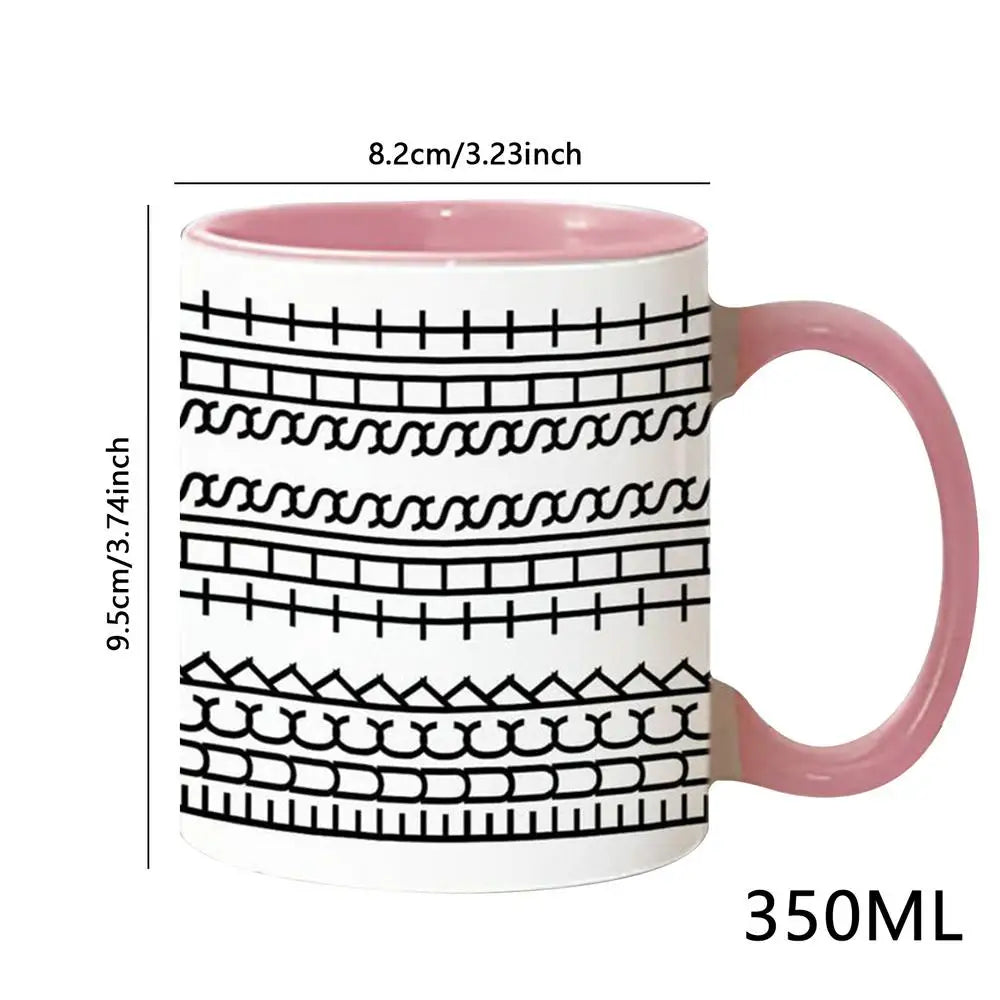 Ceramic Cup Microwave-Safe Coffee Mug Drinking Cup Desktop Ornament for School Study Living Room Daily Use Birthday Kitchen Home