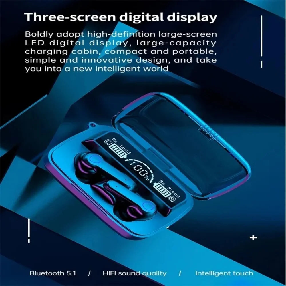 Bluetooth Headset Wireless Tws Gaming Support Noise-cancelling Touch In-ear Mini Emergency Power Bank Headset M19 Earphones