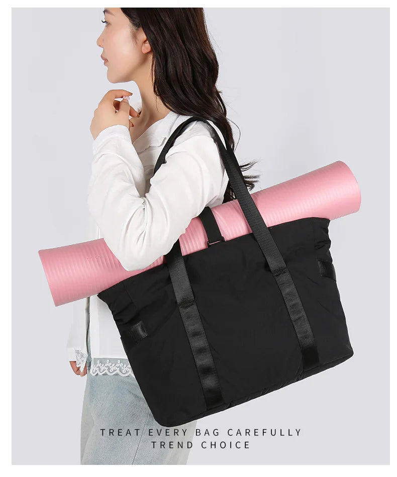 Women's Large Tote Bag with Padded Laptop Compartment, Yoga Mat Travel Work Daily Handbag Shoulder Bag