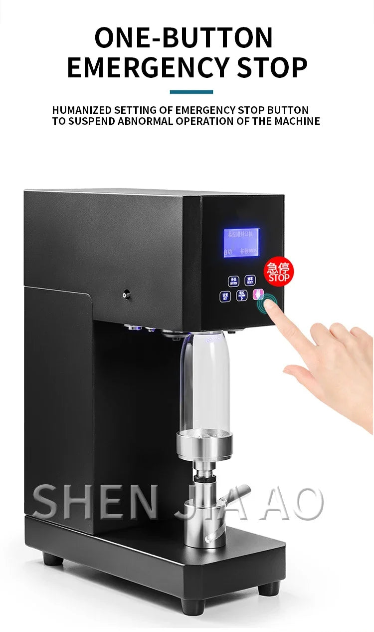 220V Can Sealing Machine Commercial Plastic Cans Automatic Beverage Sealing Machine Cup Milk Tea Equipment Complete