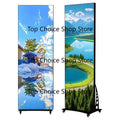 LED folding poster screen, indoor full color, mirror advertising display high definition landing