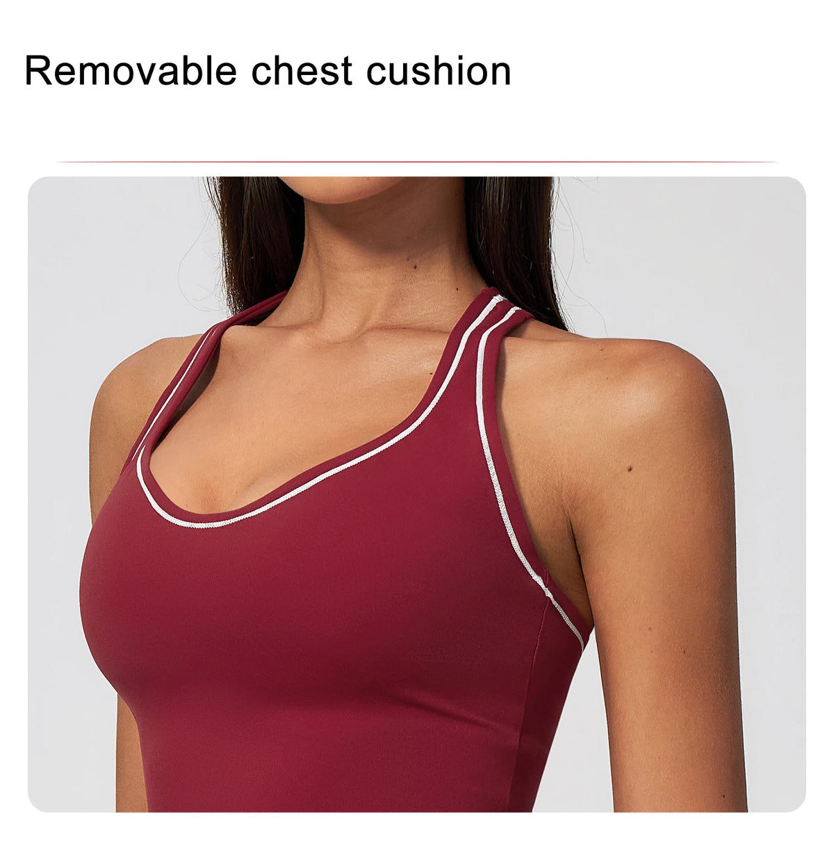 Hamidou Woman Color Blocking Yoga Tank Top Summer Gym Running Beautiful Back I-shaped Vest Gather Shockproof Workout Fitness Top