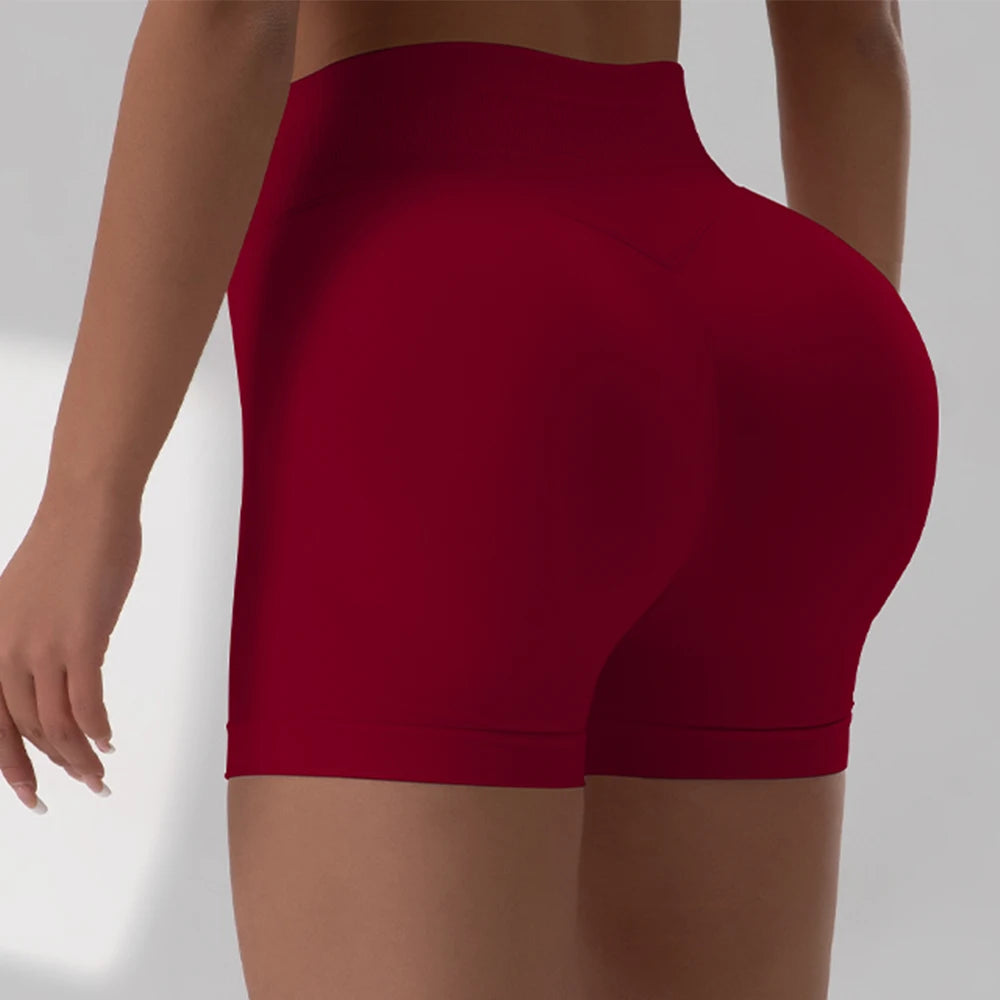 Summer Women Sexy Seamless Fitness Sports Biker Shorts Low Waist Gym Short Workout Scrunch Butt Yoga Leggings