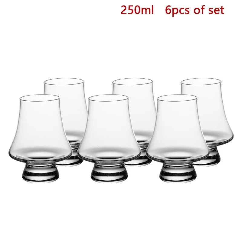 YWDL 2/4/6pcs Glass Whiskey Cup Set of 250ml Clear Lead Free Drinking Glasses Scotch Liquor Barware Beer Spirits Wine Glasse