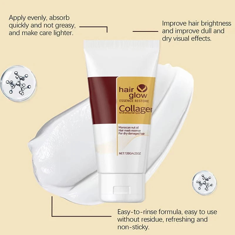 1/3 Pcs Hair Mask 120ml Each Deep Conditioning Treatment Repair Dry Damaged Hair Moisturizing Nourishing Keratin Collagen Argan Oil Smoothing Frizz Control For Women Men All Hair Types