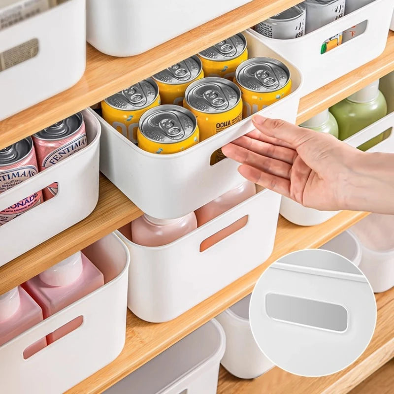 Elegant Japanese-Inspired Kitchen Organizer Multi-Compartment Drawer Storage Convenient Snack Basket for Home Use