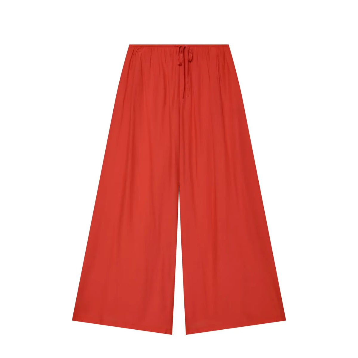 HXAO Red Ruffled Pants Sets Women's Suit Halter Crop Backless Sleeveless Top 2 Piece Set Chic High Waist Baggy Trousers Outfits
