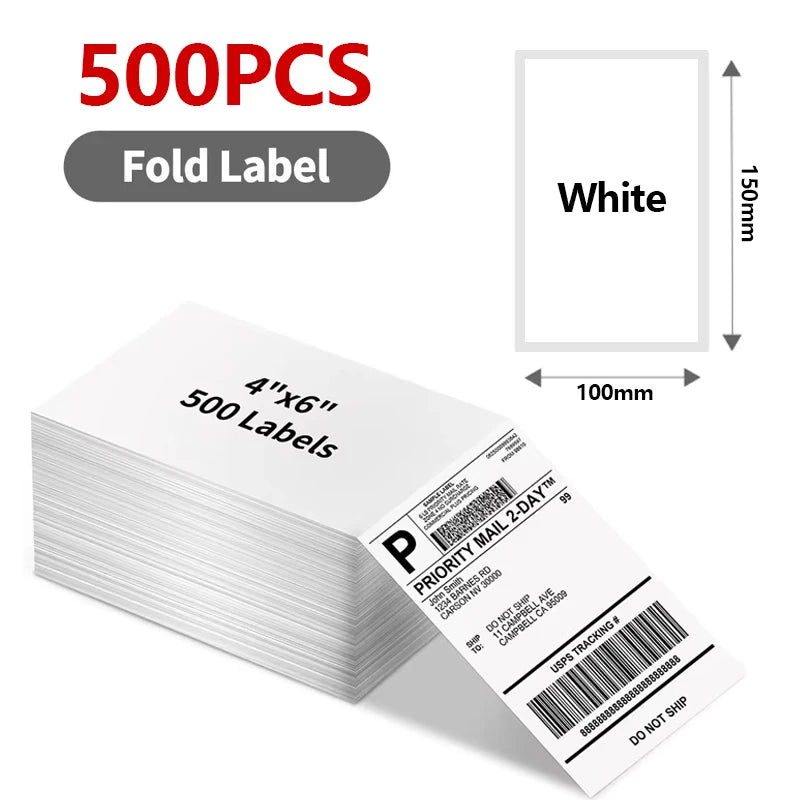 4x6 Inch Direct Thermal Labels 100/200/500 Sheets Self-Adhesive Thermal Shipping Label Paper For Business DHL Express Waybill