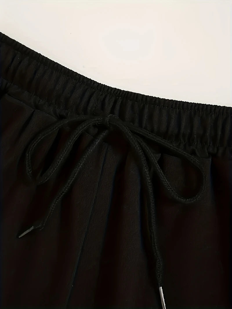 Men's Casual Jogging Pants - Straight Tube Loose Fit Elastic Waistband with Drawstring Design for A Sporty Style
