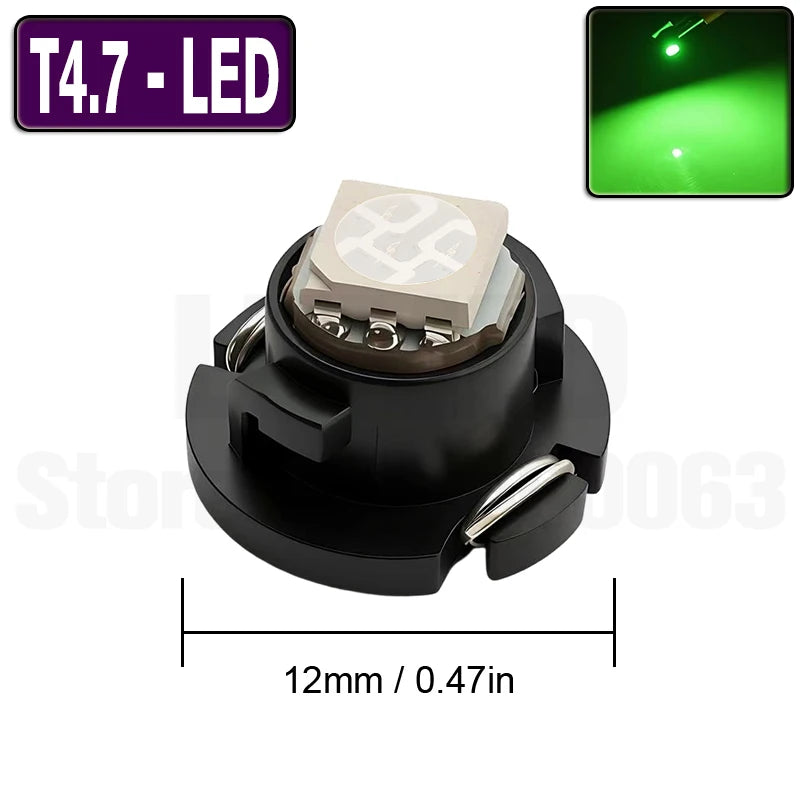 10pcs T3 T4.2 T4.7 T5 LED Car light Bulb Luces LED Para 1 LEDs 2835 5050 SMD Auto Interior Side light