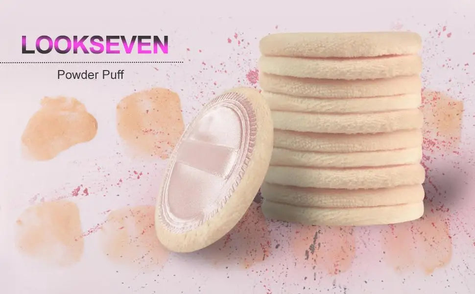 5pcs Powder Puff Cotton Cosmetic Powder Makeup Puffs Pads Makeup with Ribbon Face Powder Puffs for Loose and Foundation