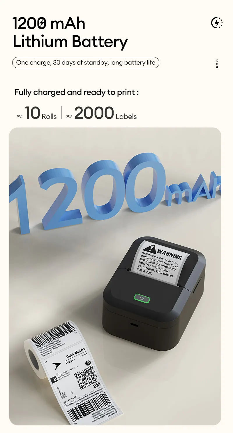 Marklife X2 Mini Thermal Portable Printer Adhesive Label Printer Wireless Bluetooth Similar as B21 B1 Labeling Machine Inkless