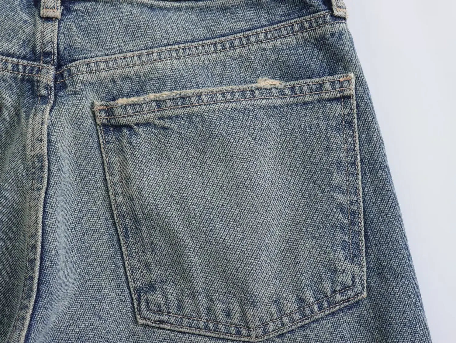 Maxdutti British fFashion Street Distressed Jeans Boyfriend Style Pants Girls Retro Loose Casual Jeans For Women Harem Denim