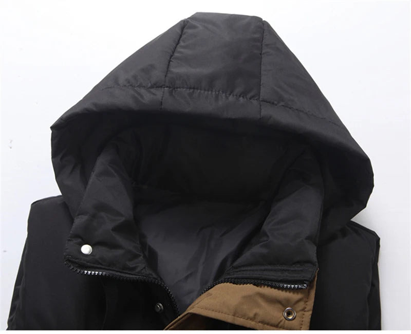 Plus Size Cotton Padded Vest for Men Warm Autumn Winter Sleeveless Jackets Hat Detachable 6XL Fashion Loose Coat Men Clothing