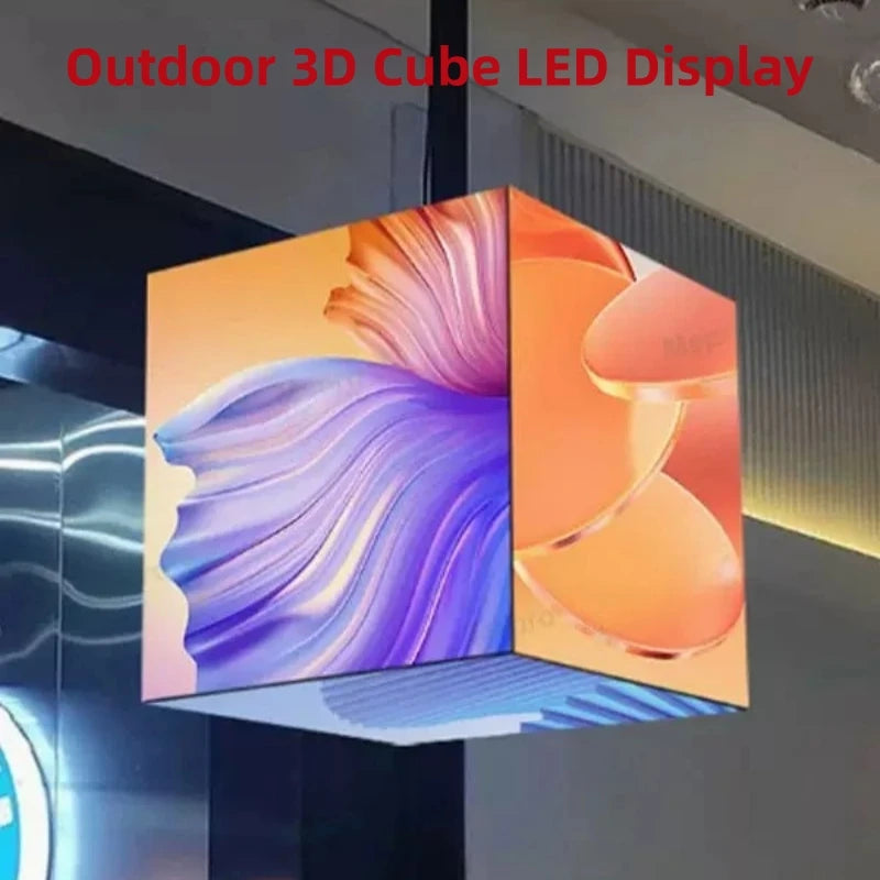 P2.5-P4 Indoor 3D Cube LED Display – 4/5-Sided HD Video Walls
