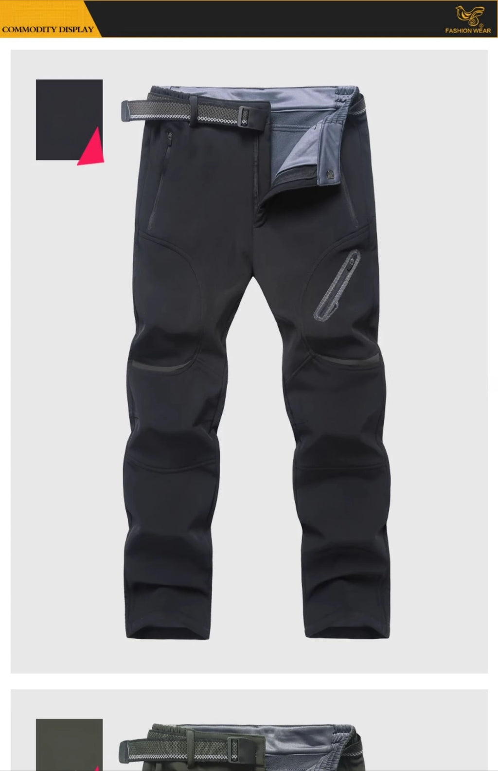 2026 Big Size Waterproof Pants Men Soft Shell Fleece Warm Trousers Male Outdoor Plus Large 9XL 4XL 8XL Work Winter Autumn Black