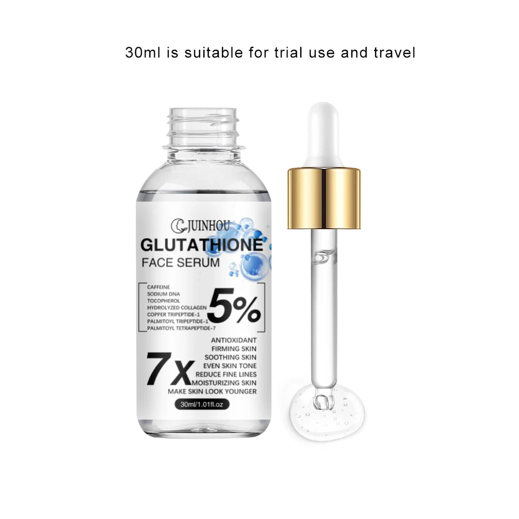 JUINHOU Facial Serum Glutathione Essence Deep Hydration Brightening Serum Reduce Dullness Firming Skin Care For All Skin Types