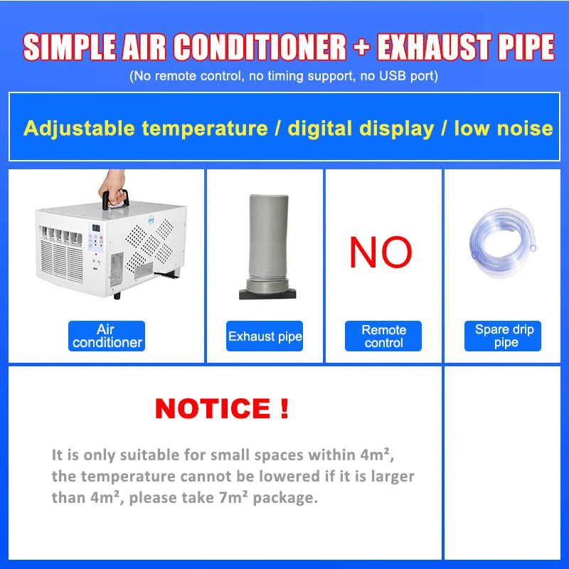 HHR-10 110V Protable Air Conditioning Free Installation Household Dormitory Mosquito Net Air Conditioner Refrigeration