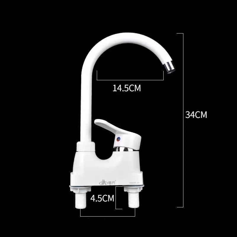 Modern Basin Sink Faucet Deck Mounted Bathroom Faucet Kitchen Faucets 1/2 '' Single Lever Handle Plastic Hot And Cold Mixer Tap